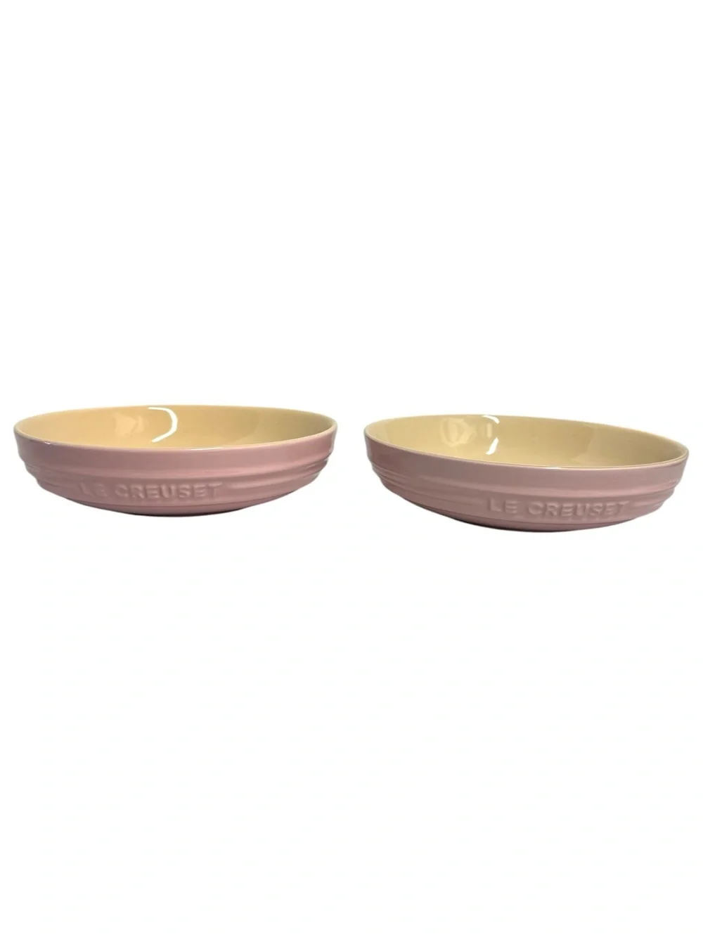 Le Creuset Pink Stoneware Pasta Bowls - Set of 2
